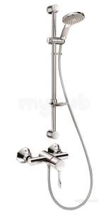 Delabie Brassware -  Delabie Thermostatic Sequential Shower Kit Mixer H9630 Offset Sp