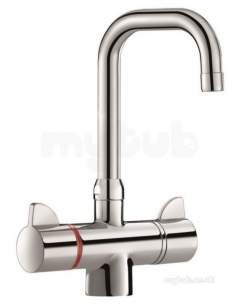 Delabie Basin Mixers -  Delabie Securitherm Thermostatic Basin Mixer Swivel Spout H210 L150mm
