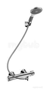 Delabie Brassware -  Delabie Securitherm Thermostatic Auto Drain Shower Kit Offset Sp