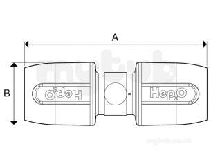 Hep2O Underfloor Heating Pipe and Fittings -  Hep2o Pb Straight Connector W 10 Hd1/10w