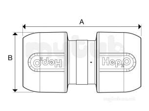 Hep2O Underfloor Heating Pipe and Fittings -  Hep2o Hd1 Straight Connector 28 Hd1/28w