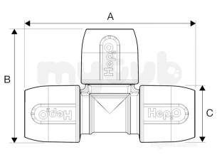 Hep2O Underfloor Heating Pipe and Fittings -  Hep2o Hd10 Equal Tee 15 Hd10/15w