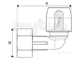 Hep2O Underfloor Heating Pipe and Fittings -  Hep2o Hd27 90d Bent Tap Connector 15x1/2
