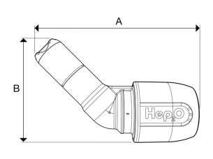 Hep2O Underfloor Heating Pipe and Fittings -  Hep2o Pb Elbow 45deg Spigot W 22 Pf/sp Hd8/22w