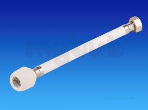 Hep2O Underfloor Heating Pipe and Fittings -  Hep2o Flexi Tap Conn White 15x3/4 L-300 Hdw125b/15w