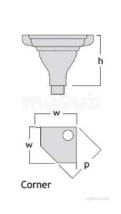 Alumasc Painted Cast Iron Square and Rectangle -  2.5 Inch C/i Rainwater Hd Hh/001/25c/pa