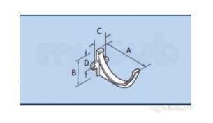 Alumasc Rainwater Products -  Plain 4.5 Inch Hr Fascia Bracket Hr2/29