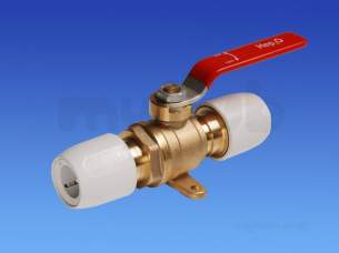 Hep2O Underfloor Heating Pipe and Fittings -  Hep2o Ball Valve Lever 22x22 Pf/pf Hx22/22w