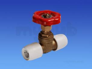 Hep2O Underfloor Heating Pipe and Fittings -  Hep2o Brass Gate Valve 15x15 Pf/pf Hx35/15w