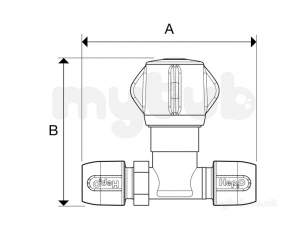 Hep2O Underfloor Heating Pipe and Fittings -  Hep2o Hx36 Stopcock Cold Water 22
