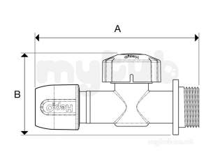 Hep2O Underfloor Heating Pipe and Fittings -  Hep2o Hx38 Hot/cold Service Valve 15x3/4