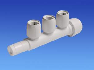 Hep2O Underfloor Heating Pipe and Fittings -  Hepworth 3port M/ifold22x15mm Closed Spgt