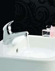 Pegler Luxury Bathroom Brassware -  Haze 4g4003 Sl Mono Basin Mix-click Waste