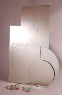 Hib Lighting Cabinets and Mirrors -  Drilled Mirror 4mm Float Glass 60 X 45cm