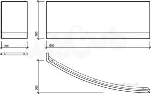 Twyfords Acrylic Baths -  Indulgence Offset Bath Panel Left Hand Id7171wh