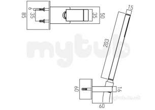 Vado Brassware -  Instinct Single Function Mini Shower Kit