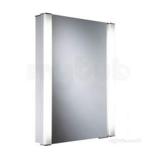 Roper Rhodes Cabinets -  Illusion Single Dr Lit Aluminium Cabinet