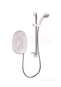 Mira Play And Vie Electric Showers -  Mira Vie Electric Shower 8.5 Kw White Chrome Plated