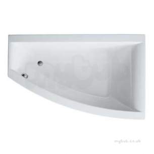 Twyfords Acrylic Baths -  Indulgence Offset Bath 1600x1000 No Tap Left Hand Id8700wh