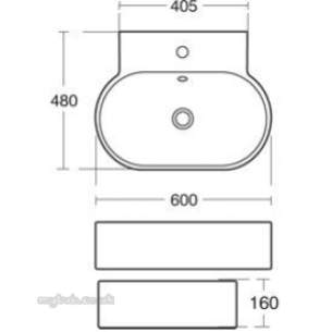 Ideal Standard Sottini Ware -  Ideal Standard Lagaro Basin 60 X 48 White 1th J441001