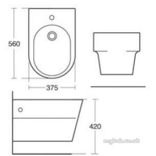 Ideal Standard Sottini Ware -  Ideal Standard Lagaro Whg Bid 55x37 White 1th J441701