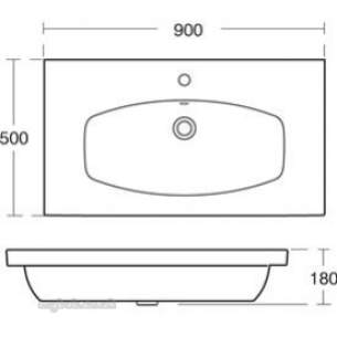 Ideal Standard Sottini Ware -  Ideal Standard Celano Ctop 90 X 50 White 1th J475101