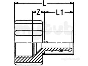 Wavin Tigris K1 Pipe System -  Tigris K1 Connector Female 32x1 3023554