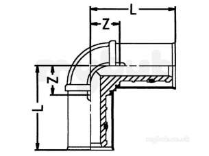 Wavin Tigris K1 Pipe System -  Tigris K1 Elbow 25 90 Degree 3023365