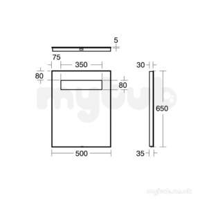 Ideal Standard Concept Furniture -  Ideal Standard Strada Mirror 1300 W/lamp E0388bh