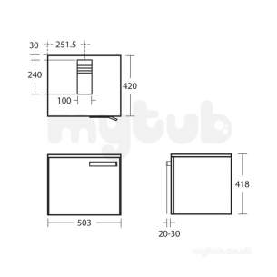 Ideal Jasper Morrison Strada Soft Mood Furniture -  Ideal Standard Strada 500 Basin Unit 1 Draw And Wtop Gls Wh K2722wg