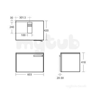 Ideal Standard Vanity Basins -  Ideal Standard Strada Wall Mounted Basin Storage Unit 600mm One Drawer And Worktop Gloss White K2723wg