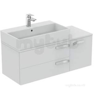 Ideal Jasper Morrison Strada Soft Mood Furniture -  Ideal Standard Strada 1050 Combi 2dwrandrh Dr And Wt Gls Wh K2728wg