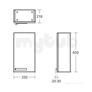 Ideal Jasper Morrison Strada Soft Mood Furniture -  Ideal Standard Strada 350 Wall Unit Right Hand Door Gls Wh K2731wg