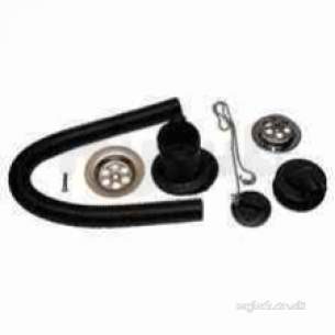 Waste Fittings and Accessories -  Ideal Standard Bath Plastic Plug Stainless Steel 1.5 Inch