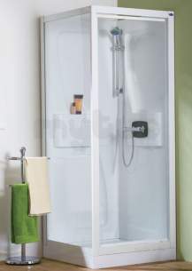 Saniflo Shower Cubicles -  Kineprime 80 Quad Corner Pivot Thermo