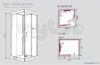 Saniflo Shower Cubicles -  Moonlight 900mm Shower Cubicle Ca117a12gb