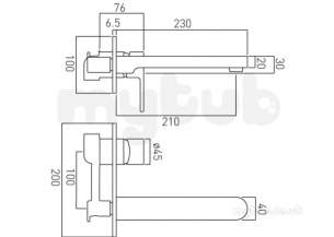 Vado Brassware -  Vado Life 2 Hole Basin Mixer Single Lever W/mtd Plus