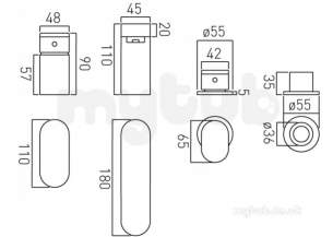 Vado Brassware -  4 Hole Bath/shower Mixer Single Lever Deck Mtd
