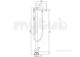 Vado Brassware -  Bath/shower Mixer Plus Shower Kit Sgle Lever Floor Mtd