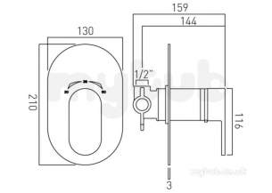 Vado Brassware -  Life Axiotherm Single Lever W/mntd Conc