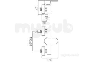 Vado Brassware -  Life W/mntd Exposed Manual Shower Valve