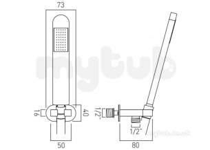 Vado Brassware -  Life Single Function Mini Shower Kit Plus