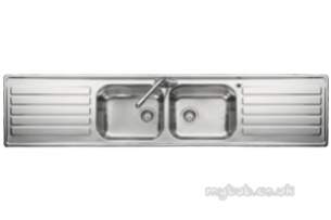 Rangemaster Sinks -  Luxe Lx84 2121x460 One Tap Hole Dbdd Ss Lx84/