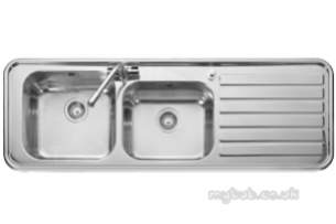 Rangemaster Sinks -  Luxe Lx155r 1500 X 500 One Tap Hole Dbsd Ss