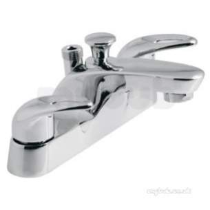 Vado Brassware -  3 Hole Bath Shower Mixer Deck Mounted W/o