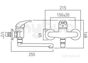 Vado Brassware -  Magma Exposed Sink Mixer Single Lvr Deck