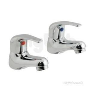 Vado Brassware -  Basin Pillar Taps Deck Mounted Mat-106-c/p