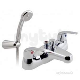 Vado Brassware -  Vado Matrix 2 Hole B/shower Mixer Deck Mtd Plus Shower Kit