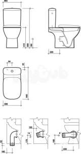 Twyford Moda Sanitaryware -  Moda Close Coupled Cistern 4/2.6l Push Button Md2342wh