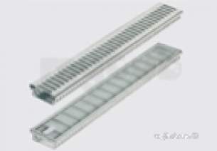 Harmer Roof Outlets -  Channel Drain 1m Length Grid Grate Galv Md30g/1m/g